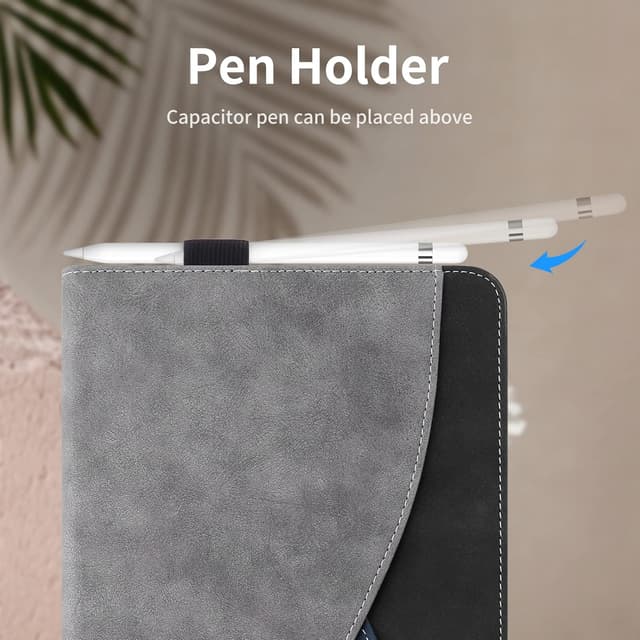 Detalle de AsWant Hülle für Samsung Galaxy Tab A11 8,7" (2025) / Galaxy Tab A9 8,7" (2023) mit Standfunktion, Tricolor und Kartenfächern (Gray)