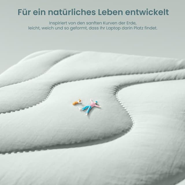 Detalle 2 de tomtoc gesteppte Laptop-Tasche Terra A27 für 14-Zoll (CornerArmor X 4) – Puffy Sleeve für MacBook Pro & Surface