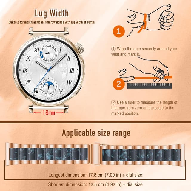 Detalle de 18mm smartwatch strap for Huawei, Garmin