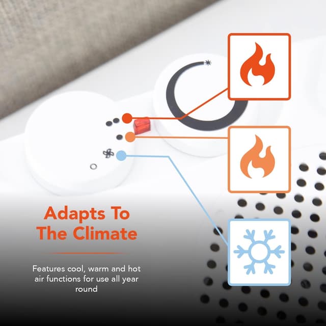 Thumbnail 4 de Warmlite WL44001 2000W fan heater with thermostat