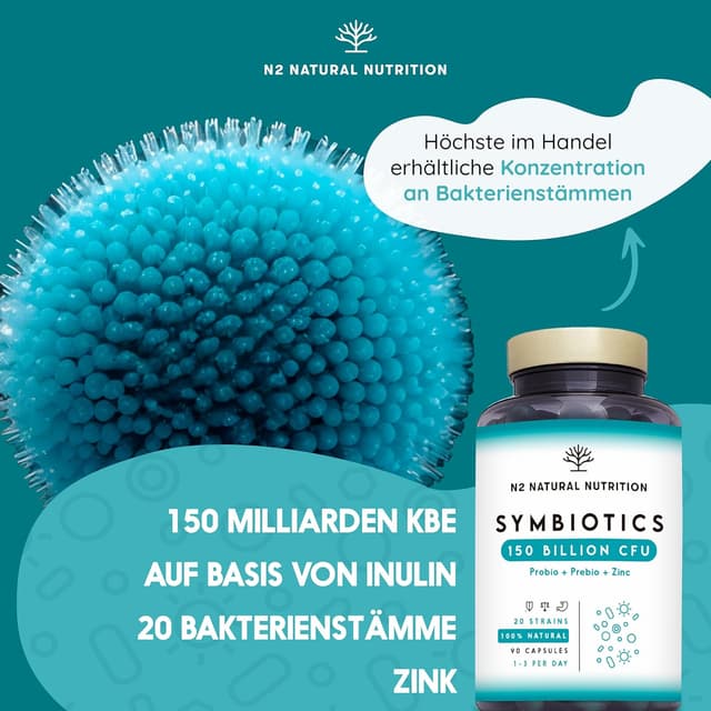 Detalle de N2 Natural Nutrition Kulturen Komplex 400 Mrd KBE 90 Kapseln