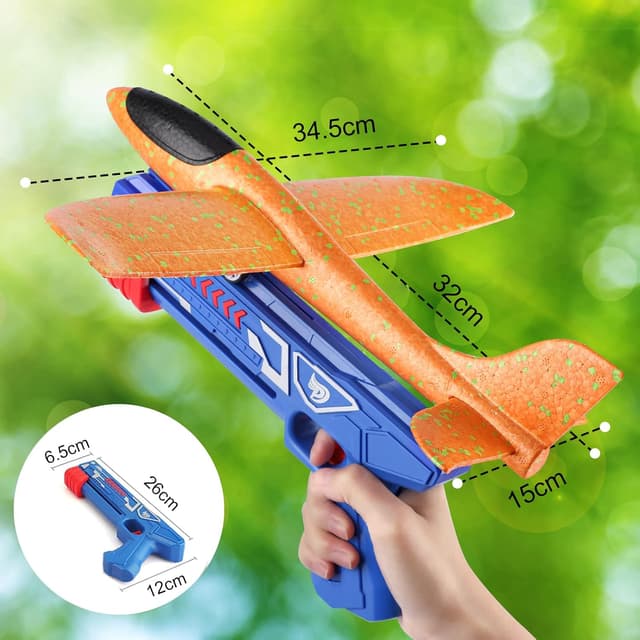 Thumbnail 2 de Airplane Launcher Toy foam glider with catapult