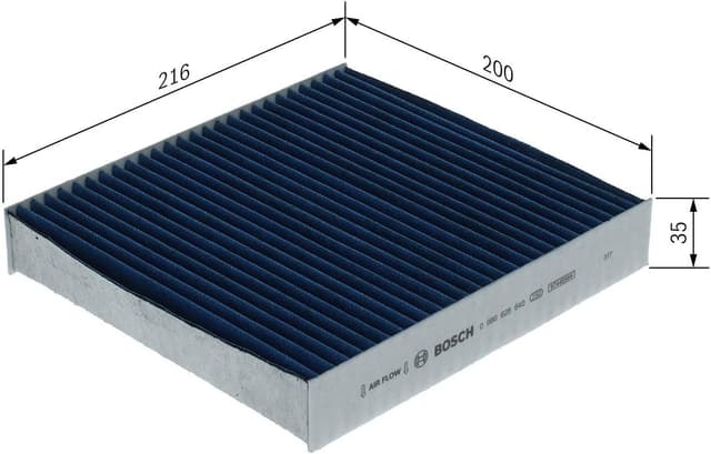 Detalle 1 de Bosch A8640 FILTER+pro : filtre d’habitacle anti-odeurs, antibactérien et anti-allergènes