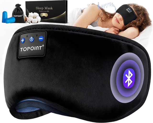 Imagen de TOPOINT Sleep Mask Bluetooth 5.4 sleep headphones en OfertitasTOP