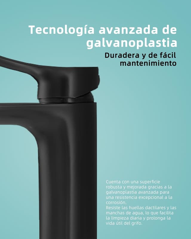 Thumbnail 6 de BELZ Grifo Lavabo Monomando Negro Mate