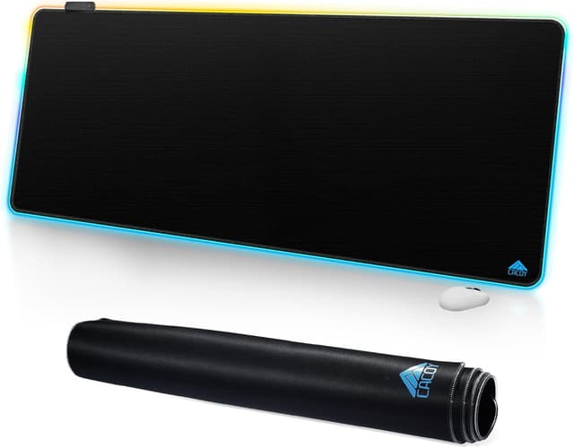 Detalle de Cacoy tappetino per mouse gaming RGB XXL 1500×600×3 mm con 9 modalità luce