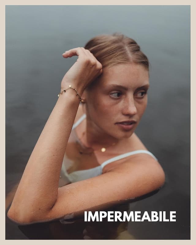 Detalle 1 de Bracciale a piastrina GD GOOD.designs da donna in acciaio 316L impermeabile, regolabile 15–19 cm