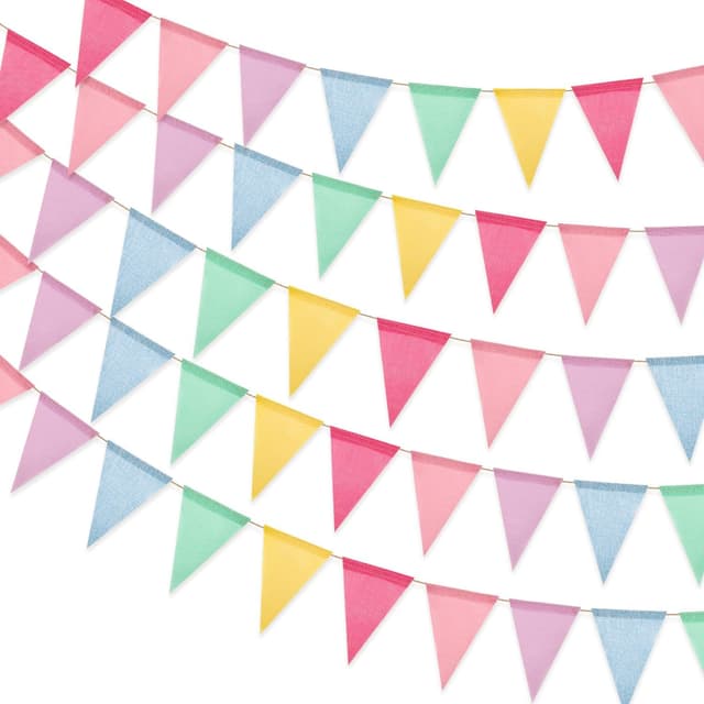 Detalle de Wimpelkette Outdoor 5er Set Regenbogen 3,5 m