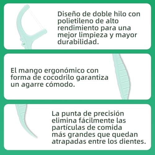 Thumbnail 5 de 60 fils de dentaire menthe deux fils pour nettoyage