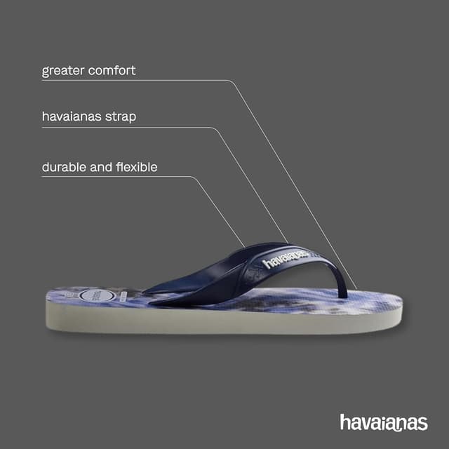 Detalle 2 de Havaianas Men’s Aloha Sandal – slim flip-flops with textured grip sole
