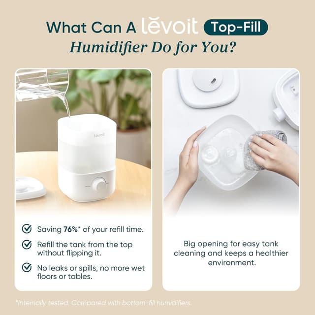 Thumbnail 6 de Levoit Humidifier 2.5L with 26dB Quiet Mist