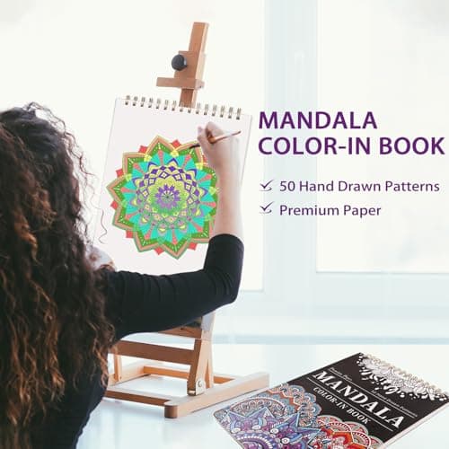 Thumbnail 6 de Mandala Coloring Book for Adults 9" x 12" ๐