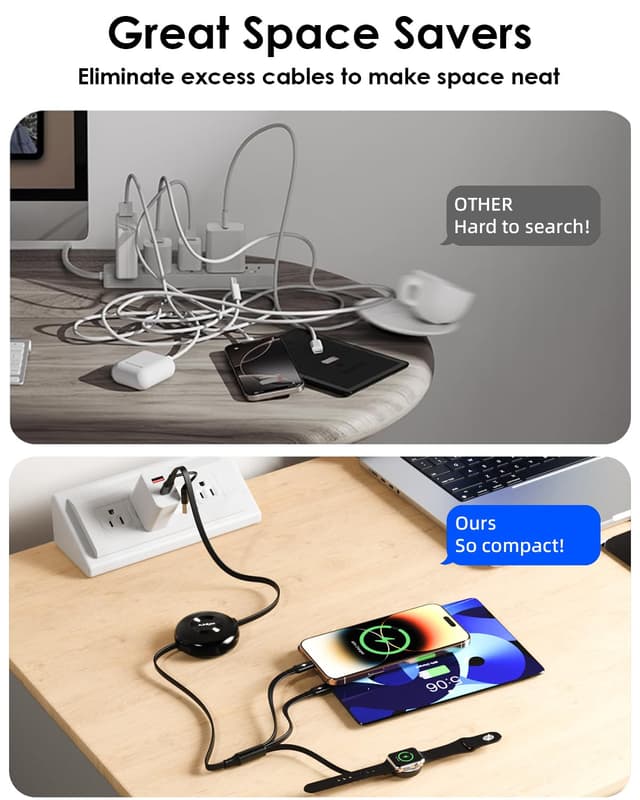 Thumbnail 4 de Retractable Multi Charging Cable 110cm