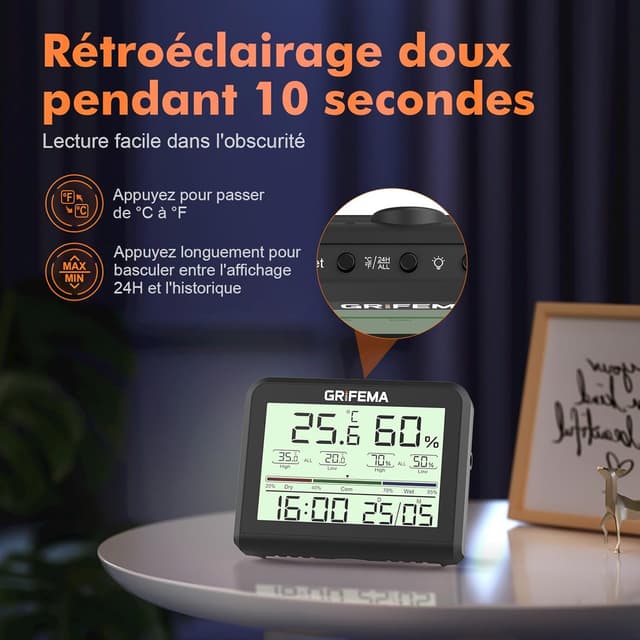 Thumbnail 4 de GRIFEMA GA2901B termometro igrometro 3,6