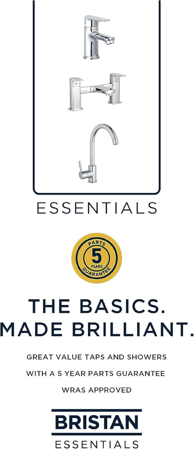 Detalle 2 de Bristan Essentials Mios bathroom basin mixer taps (chrome plated)