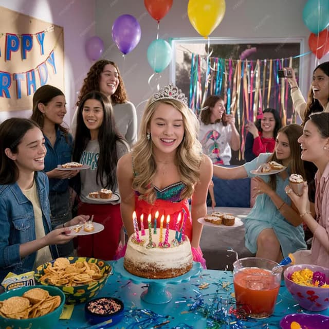 Detalle de CheersLife Happy Birthday Daughter bracelet with stars & cubic zirconia – silver-plated, adjustable jewellery gift