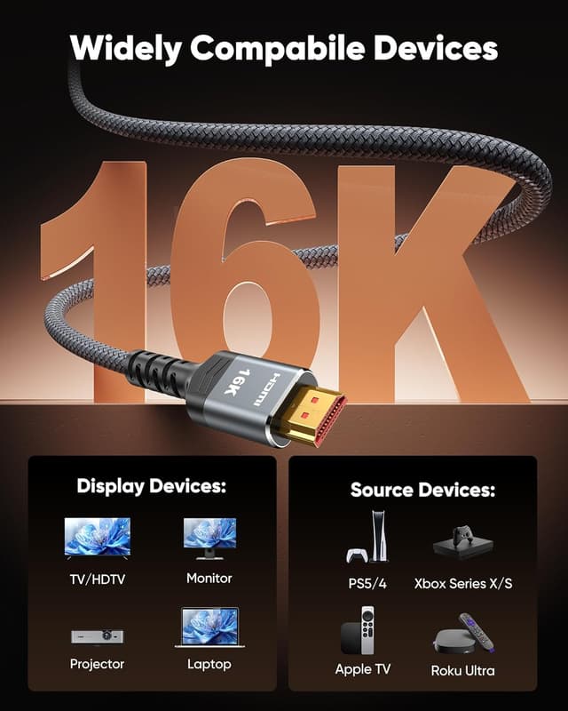 Detalle 2 de Snowkids HDMI cable 2m 16K 10K 8K