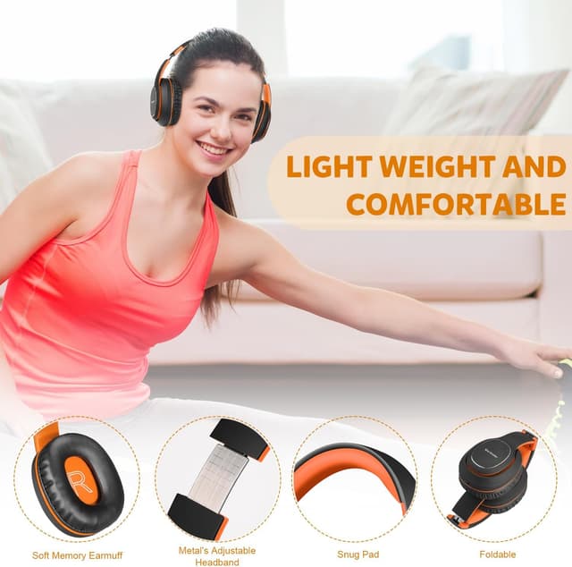 Detalle 2 de WorWoder W-915 wireless headphones, 80 hours