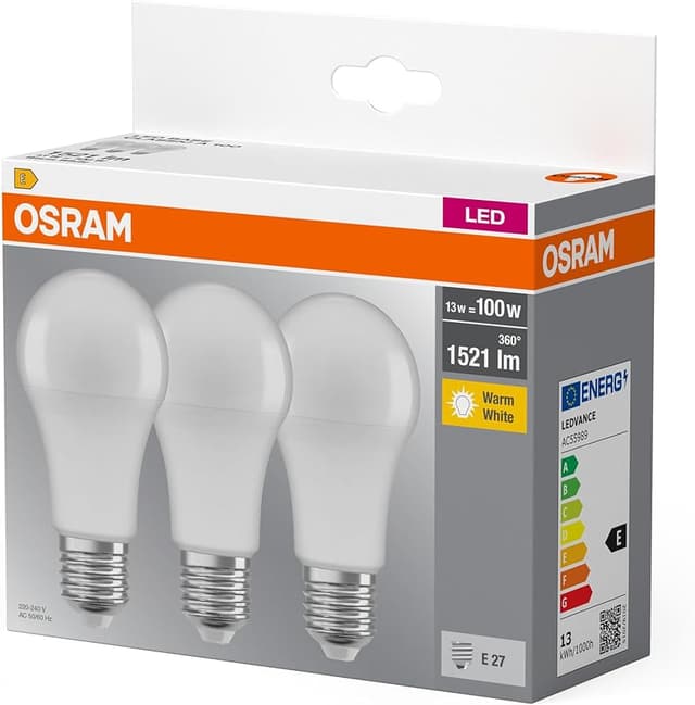 Thumbnail 4 de Osram 819412 Bombilla LED E27 13 W, Paquete de 3