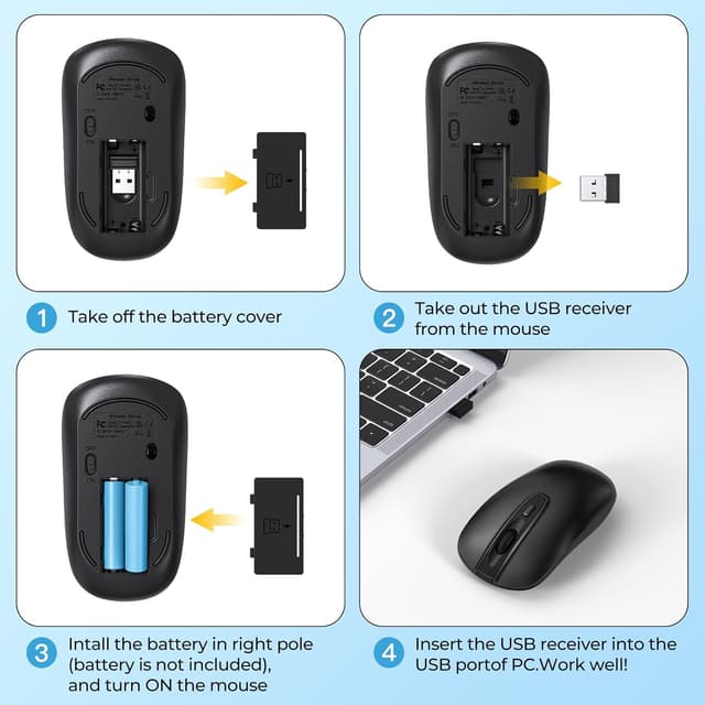 Thumbnail 4 de Wireless Mouse 2.4G Slim Portable 1600 DPI