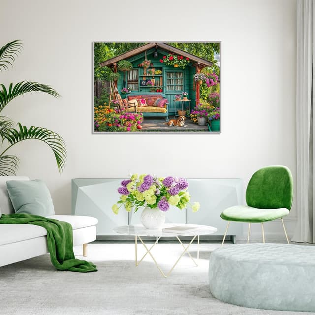 Thumbnail 2 de TangMosaic 1000 Piece Flower House Puzzle 🧩