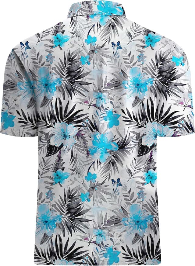 Detalle 2 de Hodaweisolp Men’s Dry Fit Golf Polo Shirt (Moisture Wicking, 4-Way Stretch)