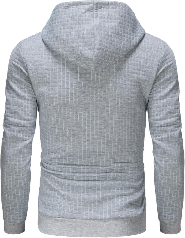 Detalle de YuKaiChen Herren-Kapuzenpullover mit gefütterter Fleece-Innenseite und Kordelzug