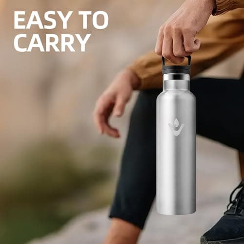 Detalle 2 de Botella térmica 1 L acero inoxidable, aislamiento al vacío 💧
