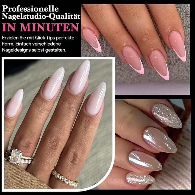 Detalle 2 de QIEK Nageltips 510 Stück Mandel