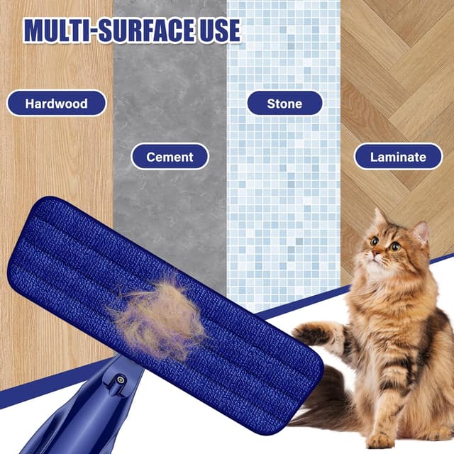 Thumbnail 6 de EXEGO Microfiber Spray Mop for Floors Cleaning with 3 Reusable Pads and Sprayer