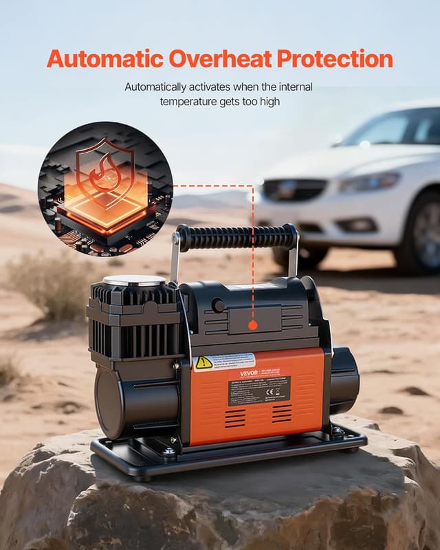Thumbnail 4 de VEVOR Gonfleur Pneus 12 V 202 L/min 10,3 bar