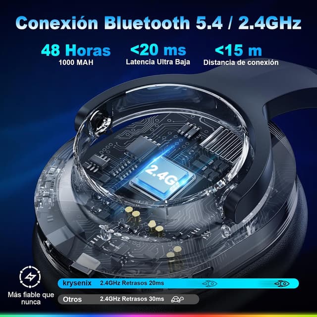 Thumbnail 4 de Krysenix PG3 2,4 GHz Cascos Gaming 48h