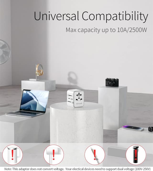 Thumbnail 4 de FSTravelP Universal Plug Adapter 150+ countries 🌍