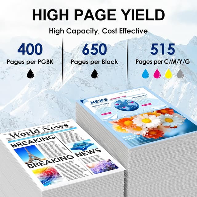 Detalle de DOUBLE D PGI-530 / CLI-531 530XXL 531XXL cartucce compatibili per Canon Pixma TS8750 e TS8751 (6-pack)