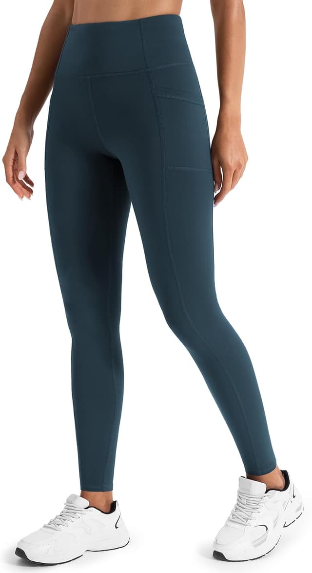 Detalle de JOYSPELS Women’s Fleece Lined Thermal Leggings with Pockets (High Waist)