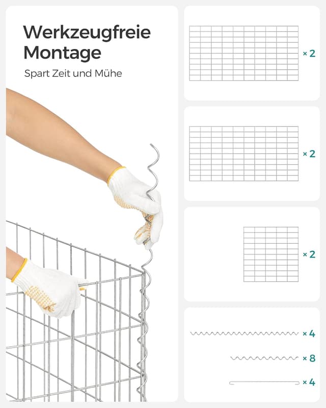 Thumbnail 5 de Gabionenkörbe SONGMICS GGB255V1 mit 100 cm