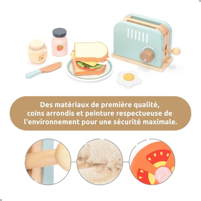 Thumbnail 1 de UMU Grille-Pain en Bois et Sandwich 17 pièces