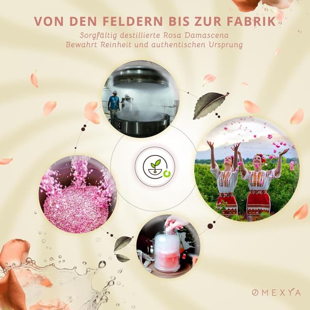 Detalle de Omexya Rosa Damascena – spray d’eau de rose naturelle 100 ml à la centella asiatica