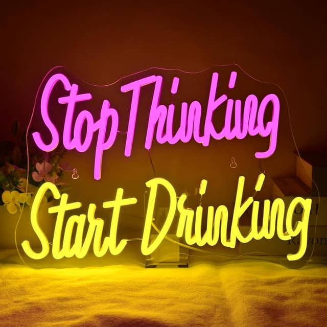 Detalle de Neon SIGNSHIP Stop Thinking LED, 42 x 30 cm