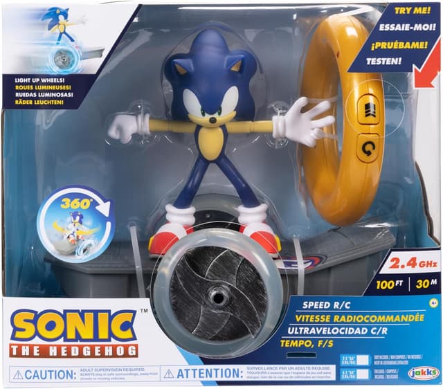 Detalle de Sonic the Hedgehog Speed RC Vehicle with Gold Ring Controller and 6-inch articulated Sonic figure