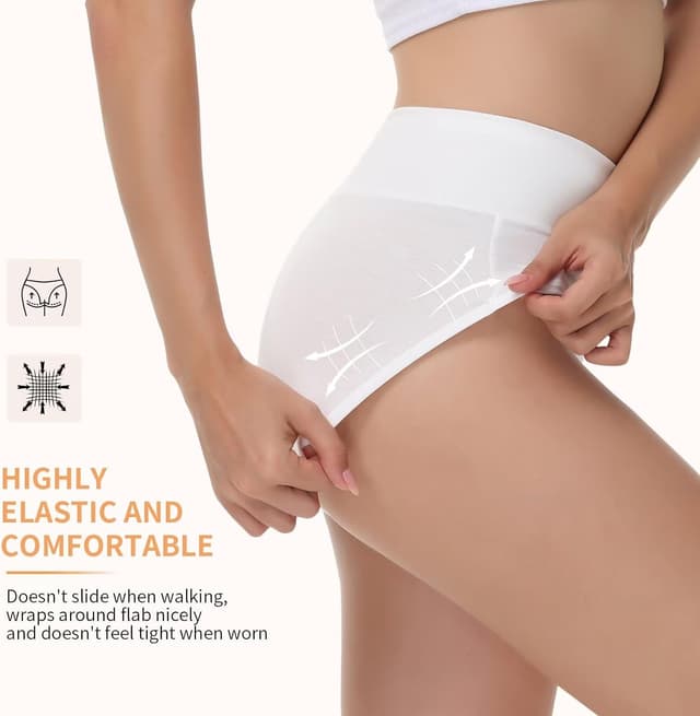 Detalle 1 de NUOZA Damen-Slips im 5er Pack mit hoher Taille aus Baumwolle