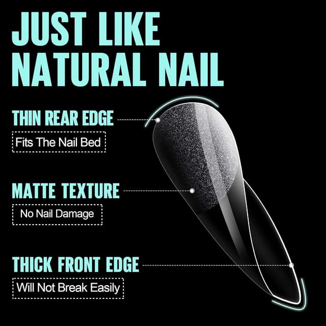 Thumbnail 3 de TOMICCA Almond Medium Nageltips 240 St