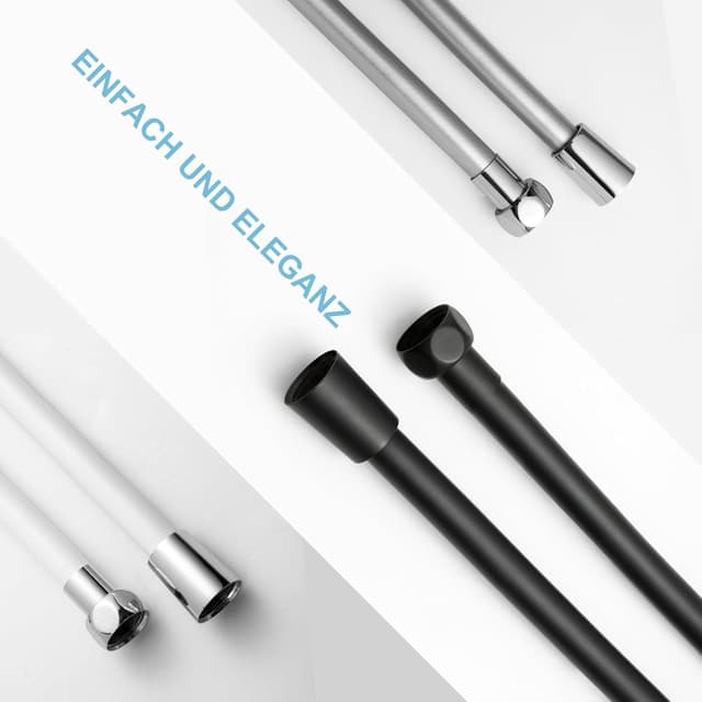 Thumbnail 6 de OFFO Duschschlauch 1,6 m mit Universal-Duschrohr und Brauseschlauch 1,5 m (silber)