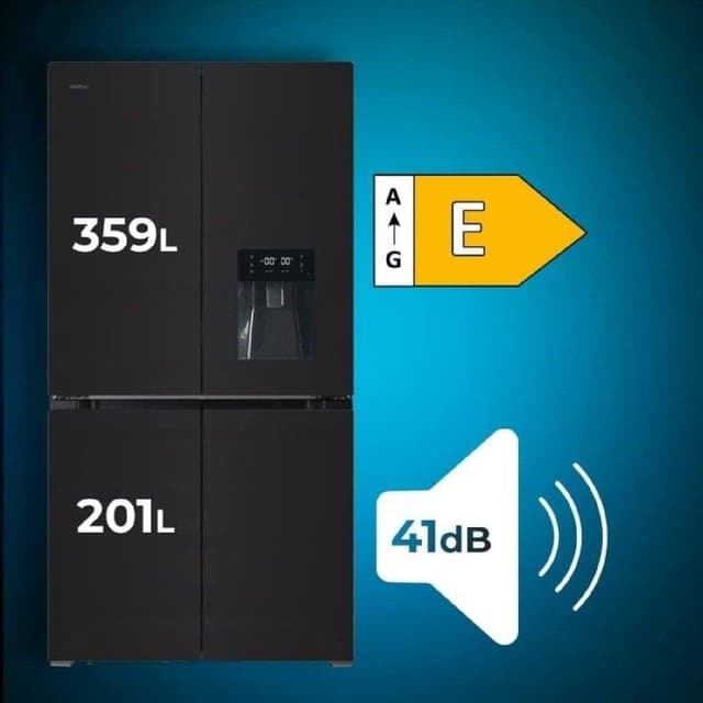 Detalle 2 de Cecotec Bolero CoolMarket 4D 564 Glass: frigorífico americano de 4 puertas con Total No Frost