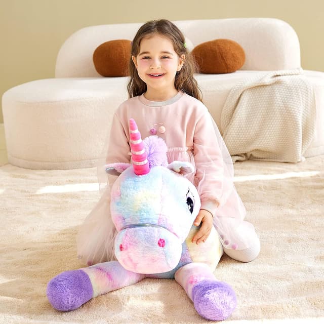Detalle de Giant Unicorn plush toy 110cm