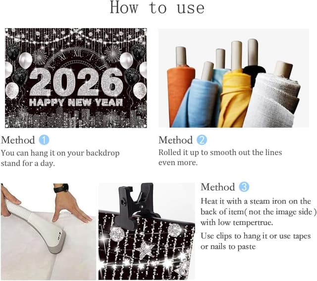 Thumbnail 6 de BINQOO 2026 New Year Eve Backdrop 7x5 ft 🎉