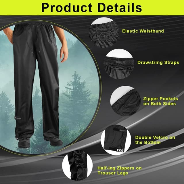 Thumbnail 3 de flintronic Pantalons Extérieurs Imperméables pour Homme