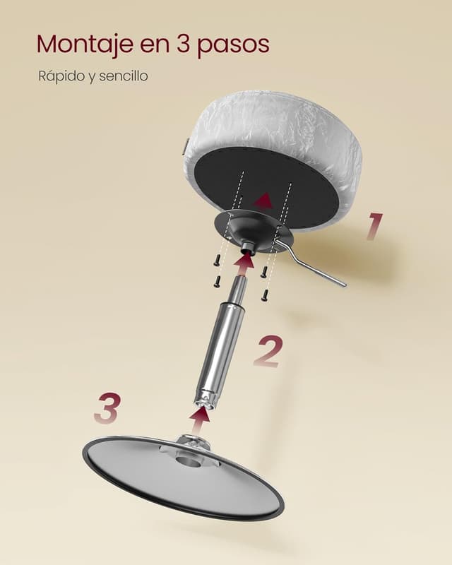 Thumbnail 6 de VASAGLE LJB120GD01 taburete regulable 45,5–57,5 cm