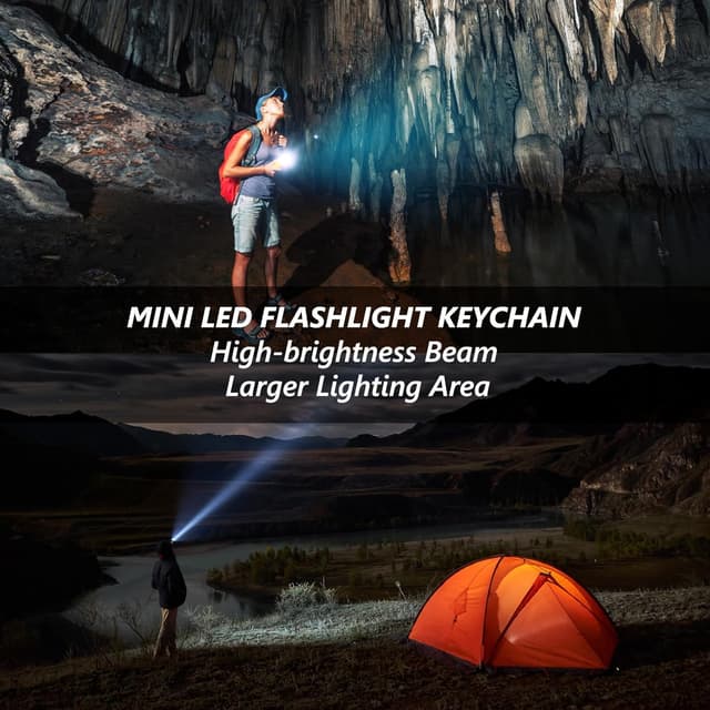 Detalle de flintronic Set di 14 mini torce LED portachiavi per bambini (6,5 cm) in 6 colori