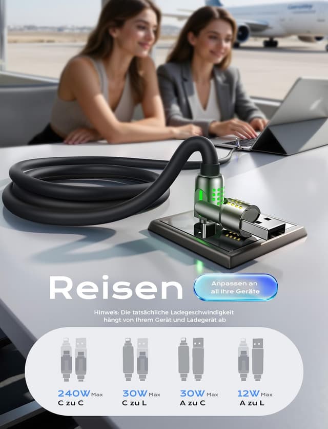 Detalle de MAGIC JOHN 240W Multi-Ladekabel 🔌